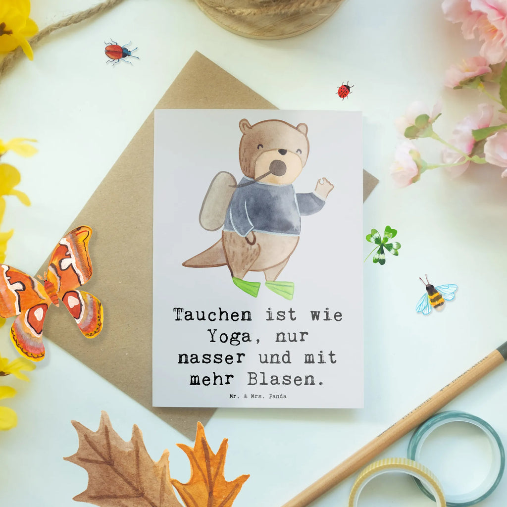 Grußkarte Tauchen Yoga Geburtstagskarte, Ansichtskarten, Einladungskarte, Grußkarte, Klappkarte, Glückwunschkarte, Hochzeitskarte, Karte, Geschenk, Sport, Sportart, Hobby, Schenken, Danke, Dankeschön, Auszeichnung, Gewinn, Sportler