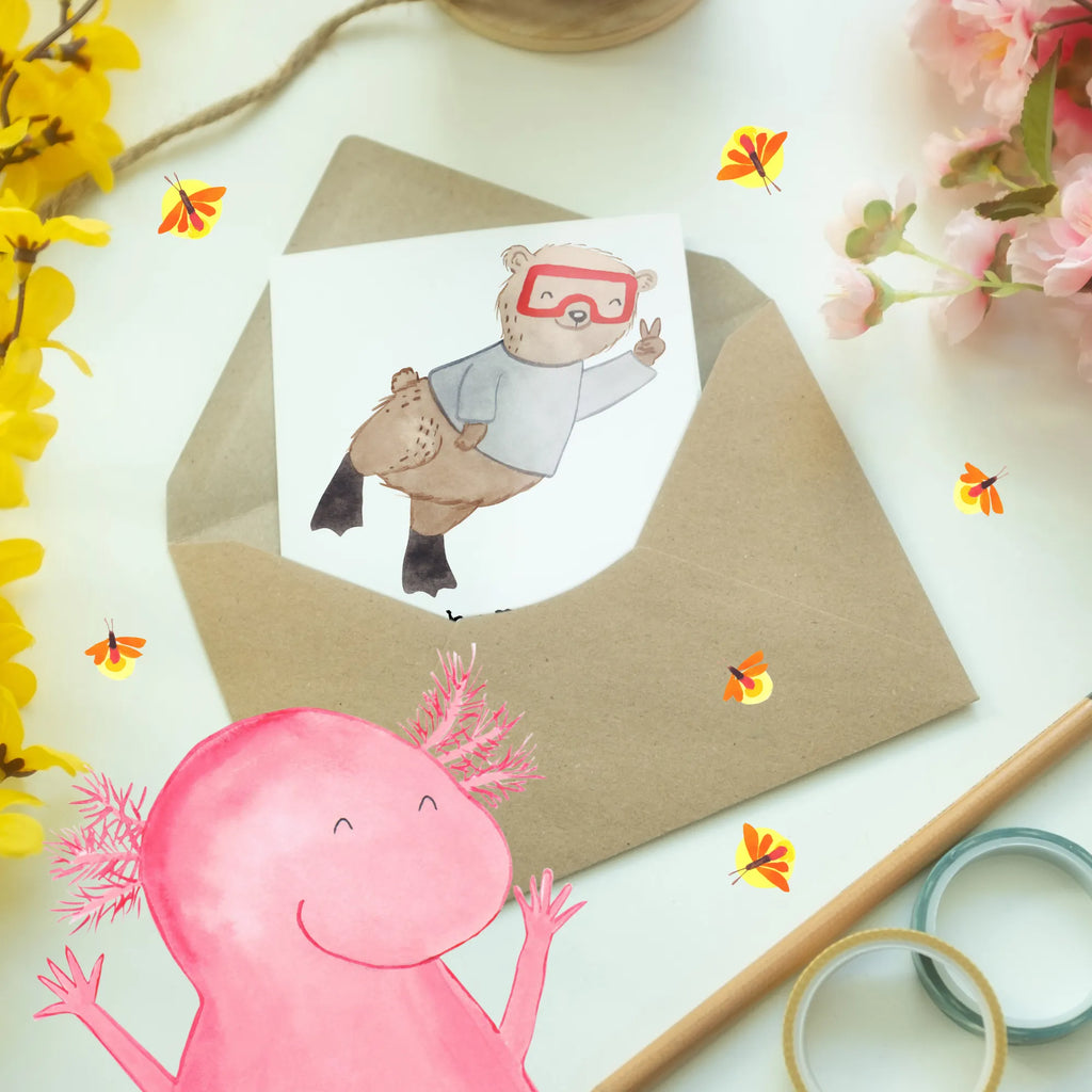 Grußkarte Tauchen Zuschauer Hochzeitskarte, Ansichtskarten, Klappkarte, Grußkarte, Glückwunschkarte, Geburtstagskarte, Einladungskarte, Karte, Geschenk, Sport, Sportart, Hobby, Schenken, Danke, Dankeschön, Auszeichnung, Gewinn, Sportler