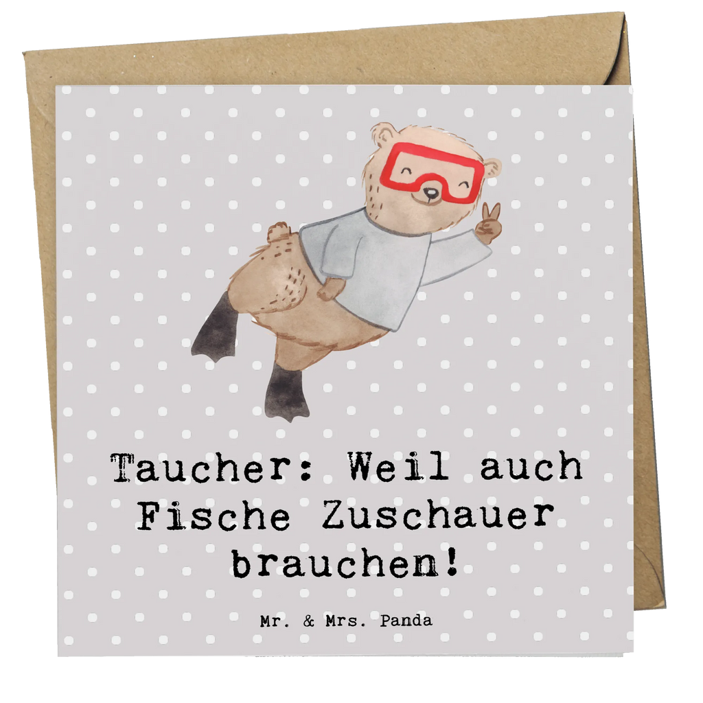 Deluxe Card Taucher: Weil auch Fische Zuschauer brauchen! Hochwertige Klappkarte, Grußkarte, Karte, Glückwunschkarte, Geburtstagskarte, Hochzeitskarte, Einladungskarte, Hochwertige Grußkarte, Klappkarte, Geschenk, Sport, Sportart, Hobby, Schenken, Danke, Dankeschön, Auszeichnung, Gewinn, Sportler