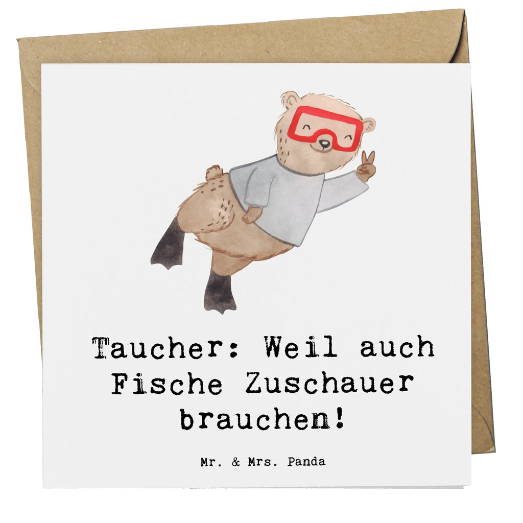 Deluxe Card Taucher: Weil auch Fische Zuschauer brauchen! Hochwertige Klappkarte, Grußkarte, Karte, Glückwunschkarte, Geburtstagskarte, Hochzeitskarte, Einladungskarte, Hochwertige Grußkarte, Klappkarte, Geschenk, Sport, Sportart, Hobby, Schenken, Danke, Dankeschön, Auszeichnung, Gewinn, Sportler