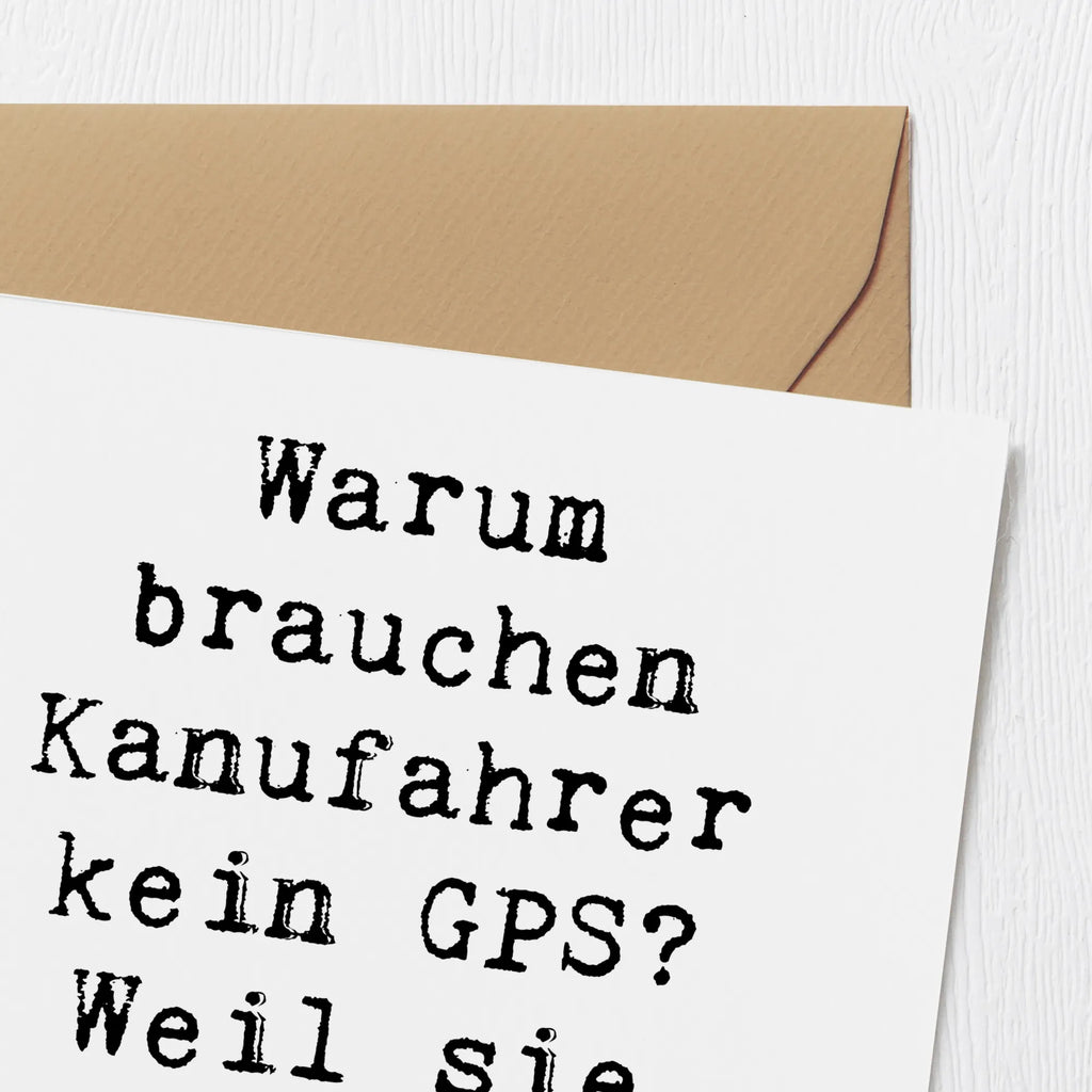 Deluxe Karte Spruch Kanu Lebensweg Einladungskarte, Glückwunschkarte, Hochwertige Grußkarte, Grußkarte, Karte, Geburtstagskarte, Klappkarte, Hochwertige Klappkarte, Hochzeitskarte, Geschenk, Sport, Sportart, Hobby, Schenken, Danke, Dankeschön, Auszeichnung, Gewinn, Sportler