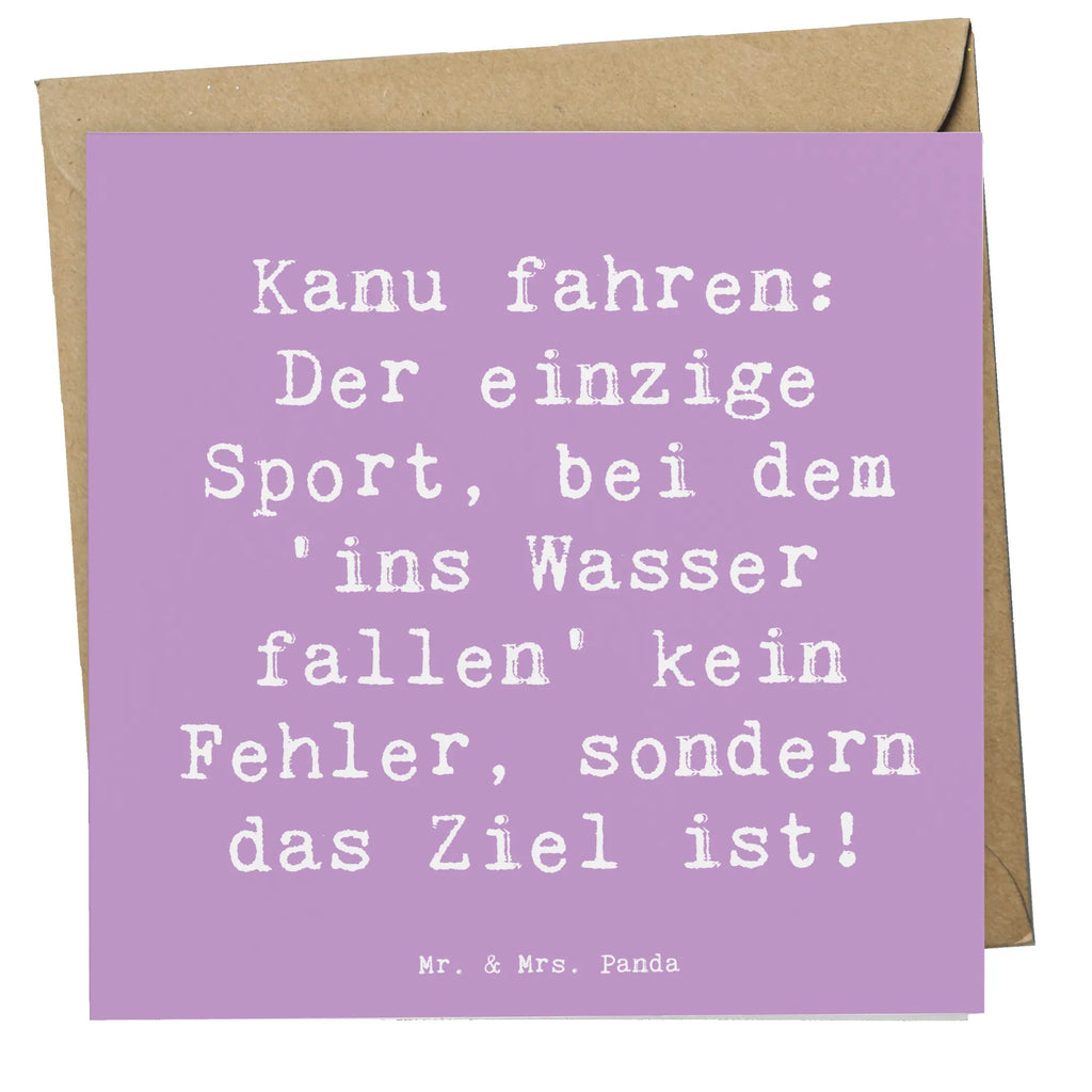 Deluxe Karte Spruch Kanu Abenteuer Grußkarte, Klappkarte, Karte, Glückwunschkarte, Hochwertige Klappkarte, Einladungskarte, Geburtstagskarte, Hochwertige Grußkarte, Hochzeitskarte, Geschenk, Sport, Sportart, Hobby, Schenken, Danke, Dankeschön, Auszeichnung, Gewinn, Sportler