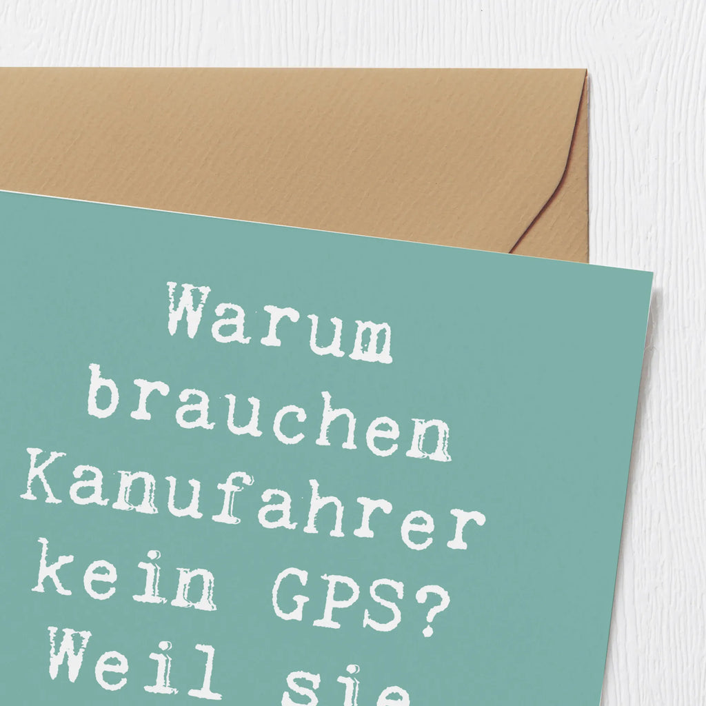 Deluxe Karte Spruch Kanu Lebensweg Einladungskarte, Glückwunschkarte, Hochwertige Grußkarte, Grußkarte, Karte, Geburtstagskarte, Klappkarte, Hochwertige Klappkarte, Hochzeitskarte, Geschenk, Sport, Sportart, Hobby, Schenken, Danke, Dankeschön, Auszeichnung, Gewinn, Sportler