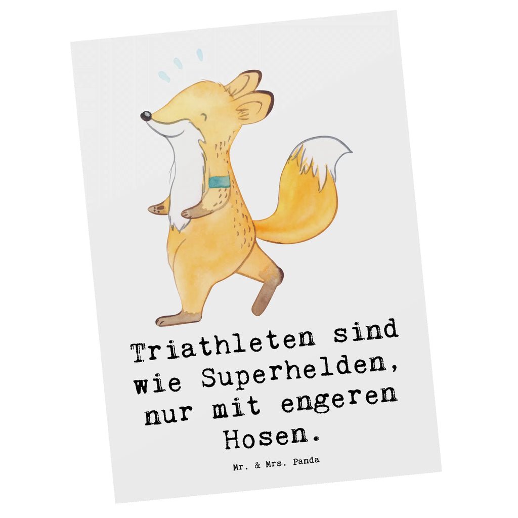 Postcard Triathleten sind wie Superhelden, nur mit engeren Hosen. Einladungskarte, Postkarte, Ansichtskarten, Einladung Geburtstag, Geschenkkarte, Einladungskarten Geburtstag, Einladung, Ansichtskarte, Karte, Grußkarte, Geburtstagskarte, Dankeskarte, Geschenk, Sport, Sportart, Hobby, Schenken, Danke, Dankeschön, Auszeichnung, Gewinn, Sportler