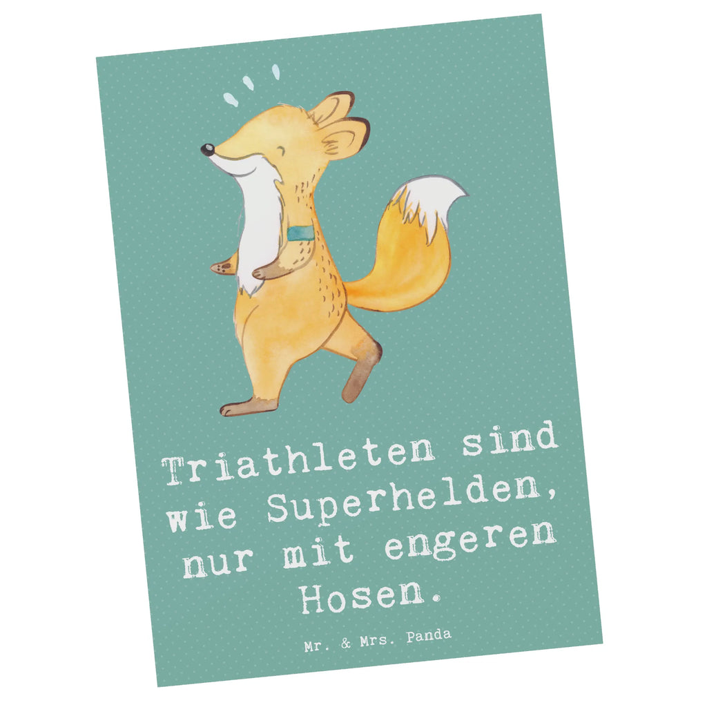 Postcard Triathleten sind wie Superhelden, nur mit engeren Hosen. Einladungskarte, Postkarte, Ansichtskarten, Einladung Geburtstag, Geschenkkarte, Einladungskarten Geburtstag, Einladung, Ansichtskarte, Karte, Grußkarte, Geburtstagskarte, Dankeskarte, Geschenk, Sport, Sportart, Hobby, Schenken, Danke, Dankeschön, Auszeichnung, Gewinn, Sportler