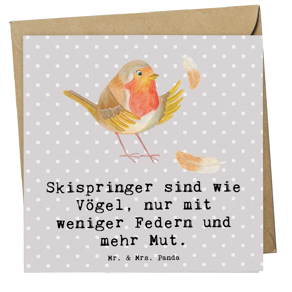 Deluxe Card Skispringer sind wie Vögel, nur mit weniger Federn und mehr Mut. Klappkarte, Karte, Hochwertige Grußkarte, Einladungskarte, Hochwertige Klappkarte, Glückwunschkarte, Hochzeitskarte, Grußkarte, Geburtstagskarte, Geschenk, Sport, Sportart, Hobby, Schenken, Danke, Dankeschön, Auszeichnung, Gewinn, Sportler
