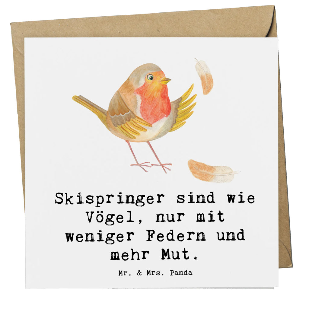 Deluxe Card Skispringer sind wie Vögel, nur mit weniger Federn und mehr Mut. Klappkarte, Karte, Hochwertige Grußkarte, Einladungskarte, Hochwertige Klappkarte, Glückwunschkarte, Hochzeitskarte, Grußkarte, Geburtstagskarte, Geschenk, Sport, Sportart, Hobby, Schenken, Danke, Dankeschön, Auszeichnung, Gewinn, Sportler