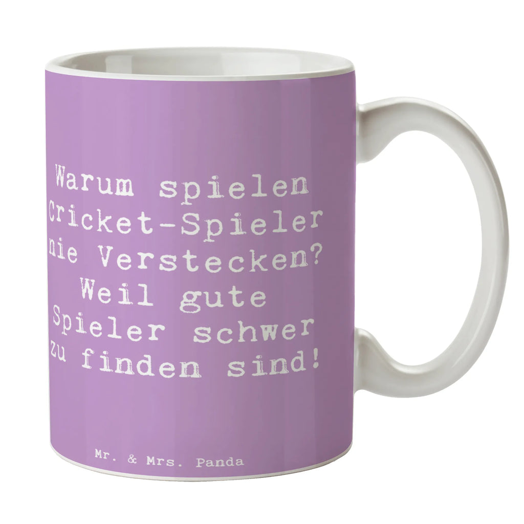 Mug Saying Warum spielen Cricket-Spieler nie Verstecken? Weil gute Spieler schwer zu finden sind! Geschenktasse, Bürotasse, Teetasse, Kaffeetasse, Porzellantasse, Tasse, Tasse mit Motiven, Keramiktasse, Tasse mit Zitaten, Geschenk, Sport, Sportart, Hobby, Schenken, Danke, Dankeschön, Auszeichnung, Gewinn, Sportler