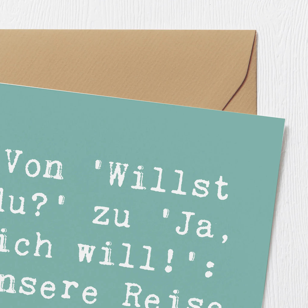 Deluxe Karte Spruch Verlobung Abenteuer Hochzeitskarte, Einladungskarte, Grußkarte, Hochwertige Klappkarte, Klappkarte, Hochwertige Grußkarte, Karte, Glückwunschkarte, Geburtstagskarte, Hochzeit, Hochzeitsgeschenk, Ehe, Hochzeitsfeier, Trauung, Trauungsgeschenk, Verlobungsfeier, Verlobungsgeschenk, Hochzeitsgeschenkideen, Hochzeitsgeschenke für Brautpaar