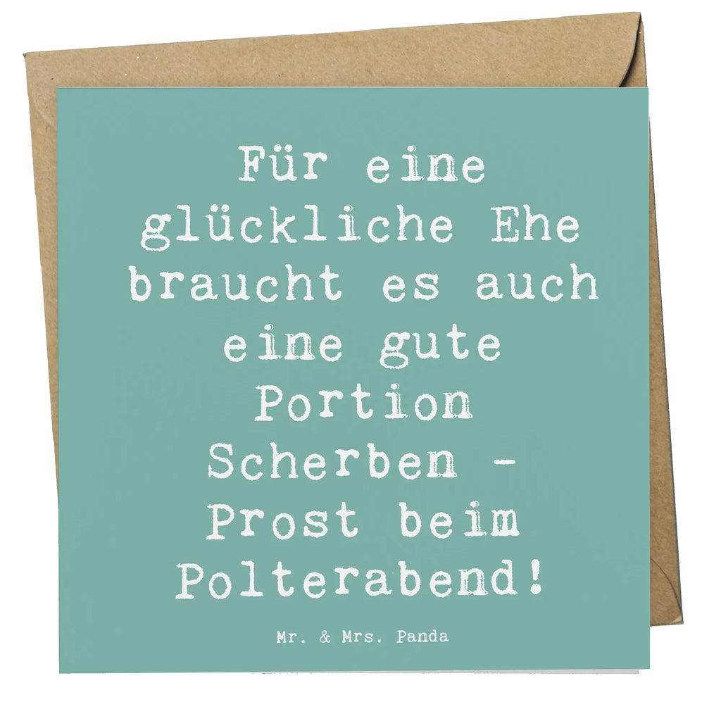Deluxe Card Saying Für eine glückliche Ehe braucht es auch eine gute Portion Scherben - Prost beim Polterabend! Karte, Grußkarte, Klappkarte, Einladungskarte, Glückwunschkarte, Hochzeitskarte, Geburtstagskarte, Hochwertige Grußkarte, Hochwertige Klappkarte, Hochzeit, Hochzeitsgeschenk, Ehe, Hochzeitsfeier, Trauung, Trauungsgeschenk, Verlobungsfeier, Verlobungsgeschenk, Hochzeitsgeschenkideen, Hochzeitsgeschenke für Brautpaar