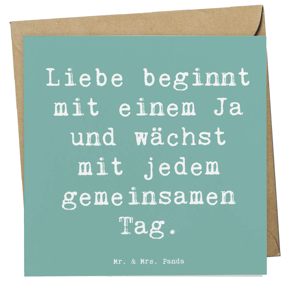 Deluxe Card Saying Liebe beginnt mit einem Ja und wächst mit jedem gemeinsamen Tag. Karte, Grußkarte, Klappkarte, Einladungskarte, Glückwunschkarte, Hochzeitskarte, Geburtstagskarte, Hochwertige Grußkarte, Hochwertige Klappkarte, Hochzeit, Hochzeitsgeschenk, Ehe, Hochzeitsfeier, Trauung, Trauungsgeschenk, Verlobungsfeier, Verlobungsgeschenk, Hochzeitsgeschenkideen, Hochzeitsgeschenke für Brautpaar