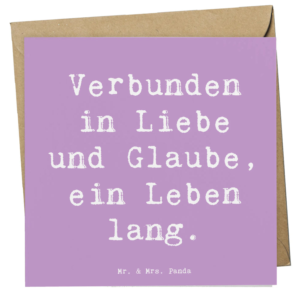 Deluxe Karte Verbunden in Liebe und Glaube, ein Leben lang. Karte, Grußkarte, Klappkarte, Einladungskarte, Glückwunschkarte, Hochzeitskarte, Geburtstagskarte, Hochwertige Grußkarte, Hochwertige Klappkarte, Hochzeit, Hochzeitsgeschenk, Ehe, Hochzeitsfeier, Trauung, Trauungsgeschenk, Verlobungsfeier, Verlobungsgeschenk, Hochzeitsgeschenkideen, Hochzeitsgeschenke für Brautpaar