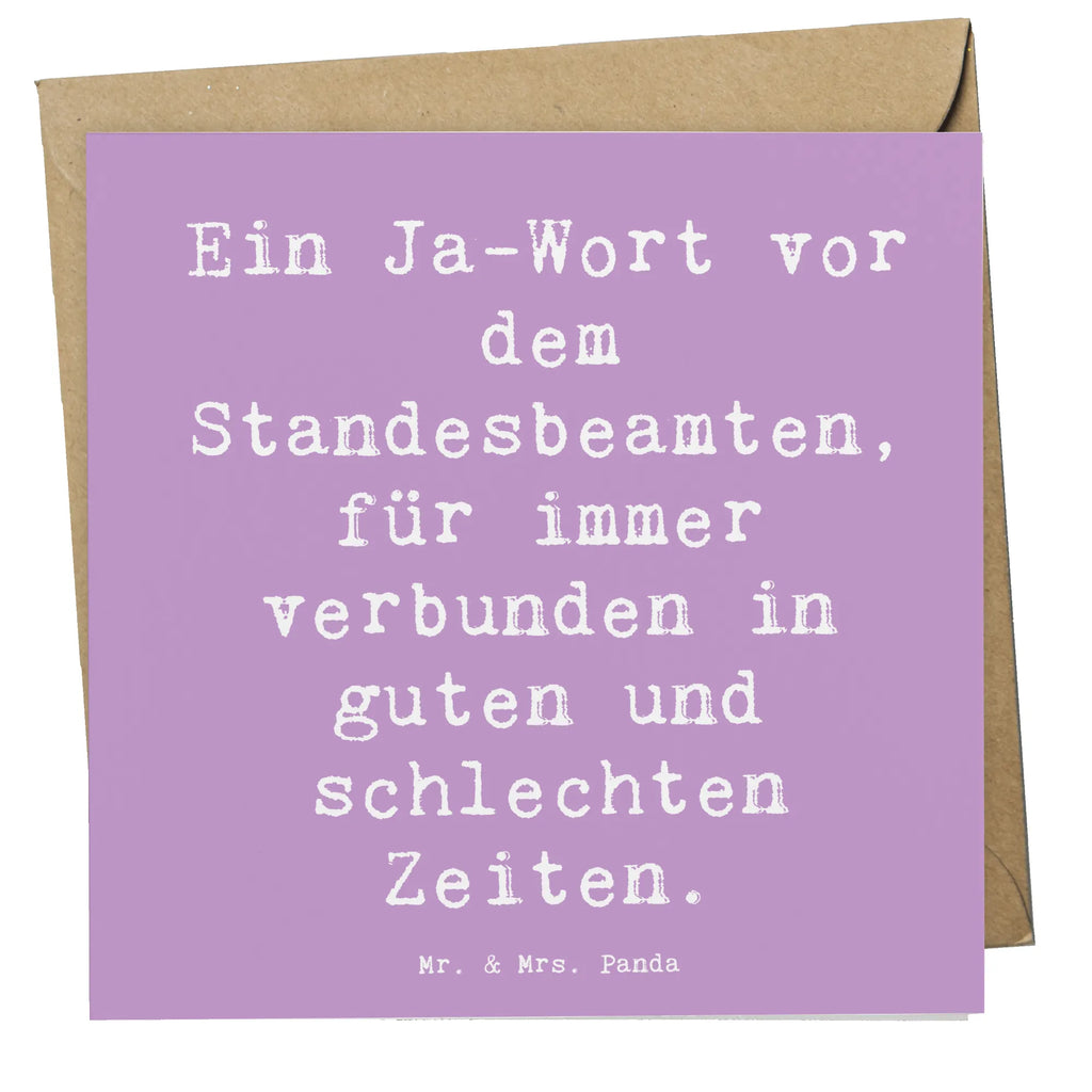 Deluxe Card Saying Ein Ja-Wort vor dem Standesbeamten, für immer verbunden in guten und schlechten Zeiten. Karte, Grußkarte, Klappkarte, Einladungskarte, Glückwunschkarte, Hochzeitskarte, Geburtstagskarte, Hochwertige Grußkarte, Hochwertige Klappkarte, Hochzeit, Hochzeitsgeschenk, Ehe, Hochzeitsfeier, Trauung, Trauungsgeschenk, Verlobungsfeier, Verlobungsgeschenk, Hochzeitsgeschenkideen, Hochzeitsgeschenke für Brautpaar