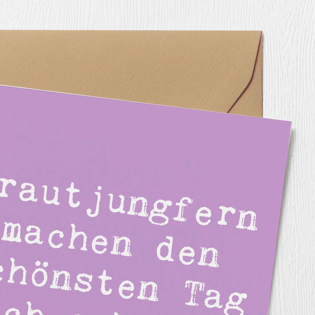 Deluxe Karte Brautjungfern machen den schönsten Tag noch schöner! Karte, Grußkarte, Klappkarte, Einladungskarte, Glückwunschkarte, Hochzeitskarte, Geburtstagskarte, Hochwertige Grußkarte, Hochwertige Klappkarte, Hochzeit, Hochzeitsgeschenk, Ehe, Hochzeitsfeier, Trauung, Trauungsgeschenk, Verlobungsfeier, Verlobungsgeschenk, Hochzeitsgeschenkideen, Hochzeitsgeschenke für Brautpaar