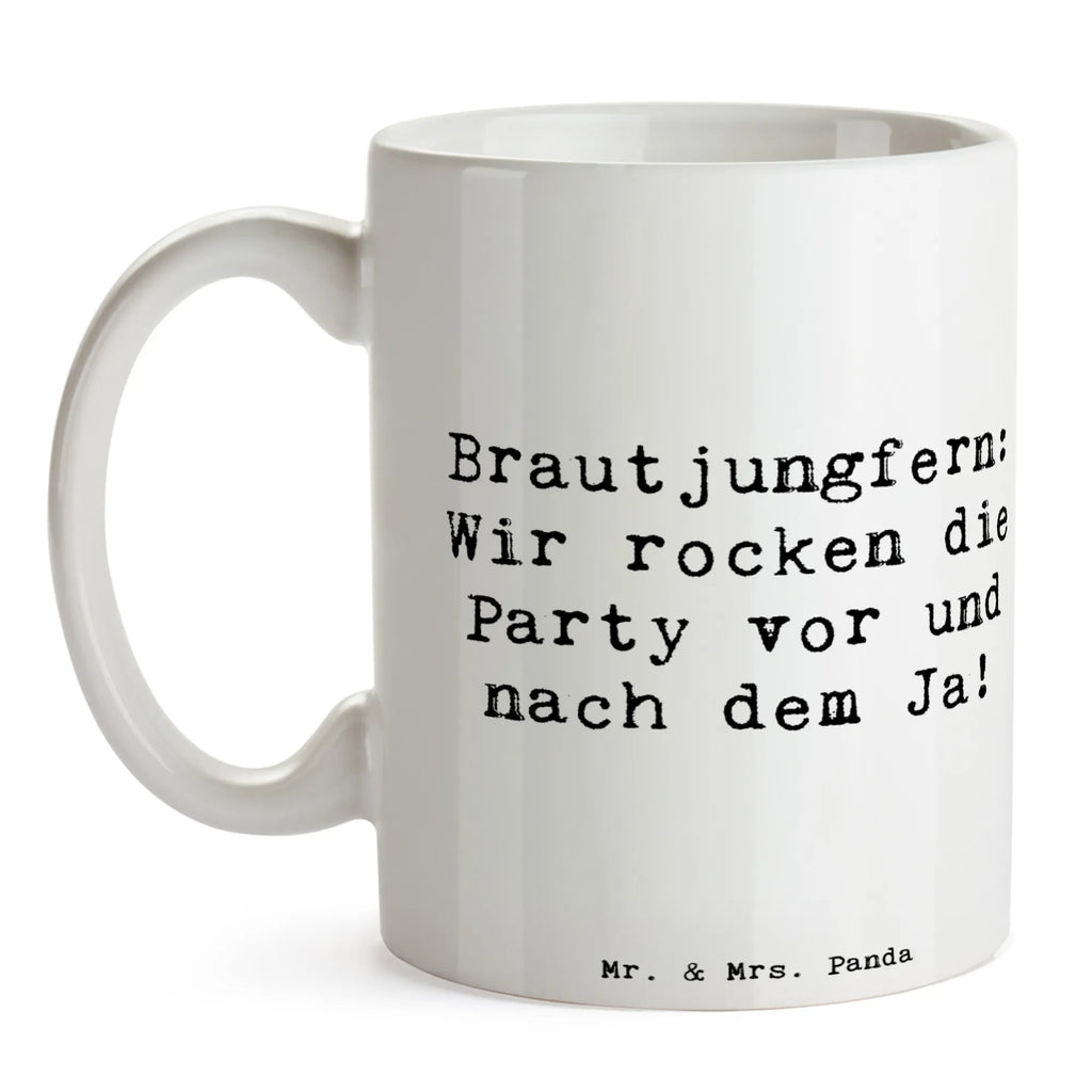 Mug Saying Brautjungfern: Wir rocken die Party vor und nach dem Ja! Tasse mit Zitaten, Porzellantasse, Bürotasse, Keramiktasse, Tasse, Kaffeetasse, Teetasse, Tasse mit Motiven, Geschenktasse, Hochzeit, Hochzeitsgeschenk, Ehe, Hochzeitsfeier, Trauung, Trauungsgeschenk, Hochzeitskarte, Verlobungsfeier, Verlobungsgeschenk, Hochzeitsgeschenkideen, Hochzeitsgeschenke für Brautpaar