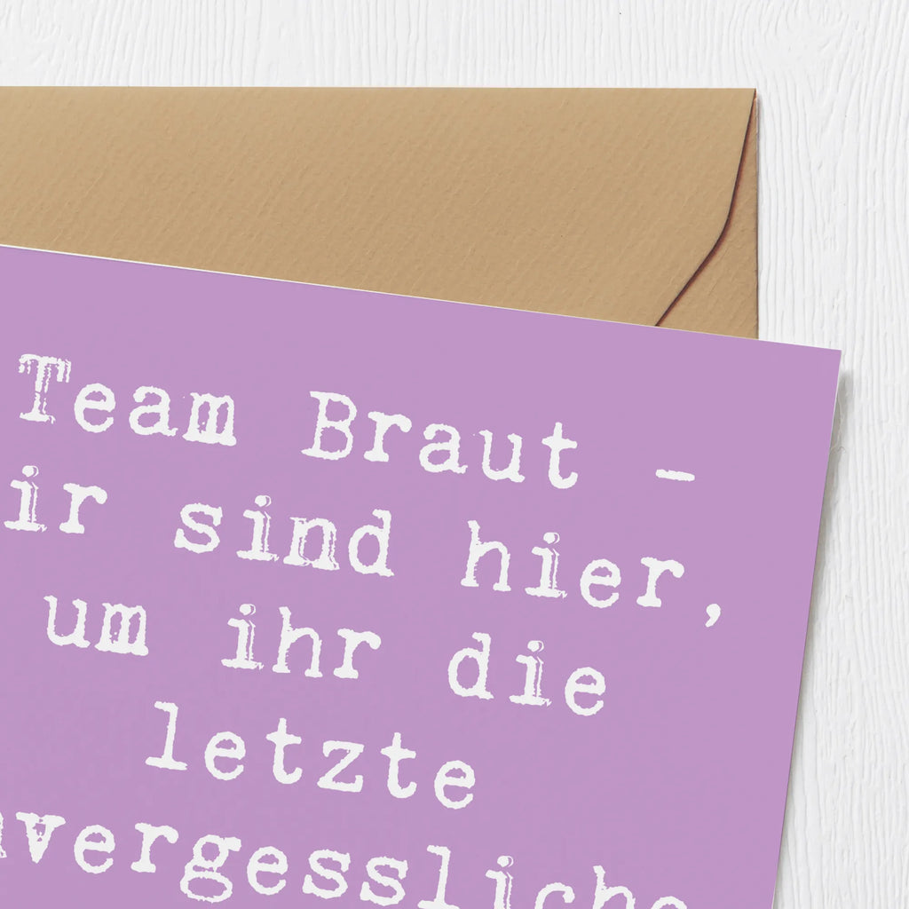 Deluxe Karte Spruch Junggesellinnenabschied Team Braut Karte, Klappkarte, Geburtstagskarte, Hochzeitskarte, Grußkarte, Einladungskarte, Hochwertige Klappkarte, Glückwunschkarte, Hochwertige Grußkarte, Hochzeit, Hochzeitsgeschenk, Ehe, Hochzeitsfeier, Trauung, Trauungsgeschenk, Verlobungsfeier, Verlobungsgeschenk, Hochzeitsgeschenkideen, Hochzeitsgeschenke für Brautpaar