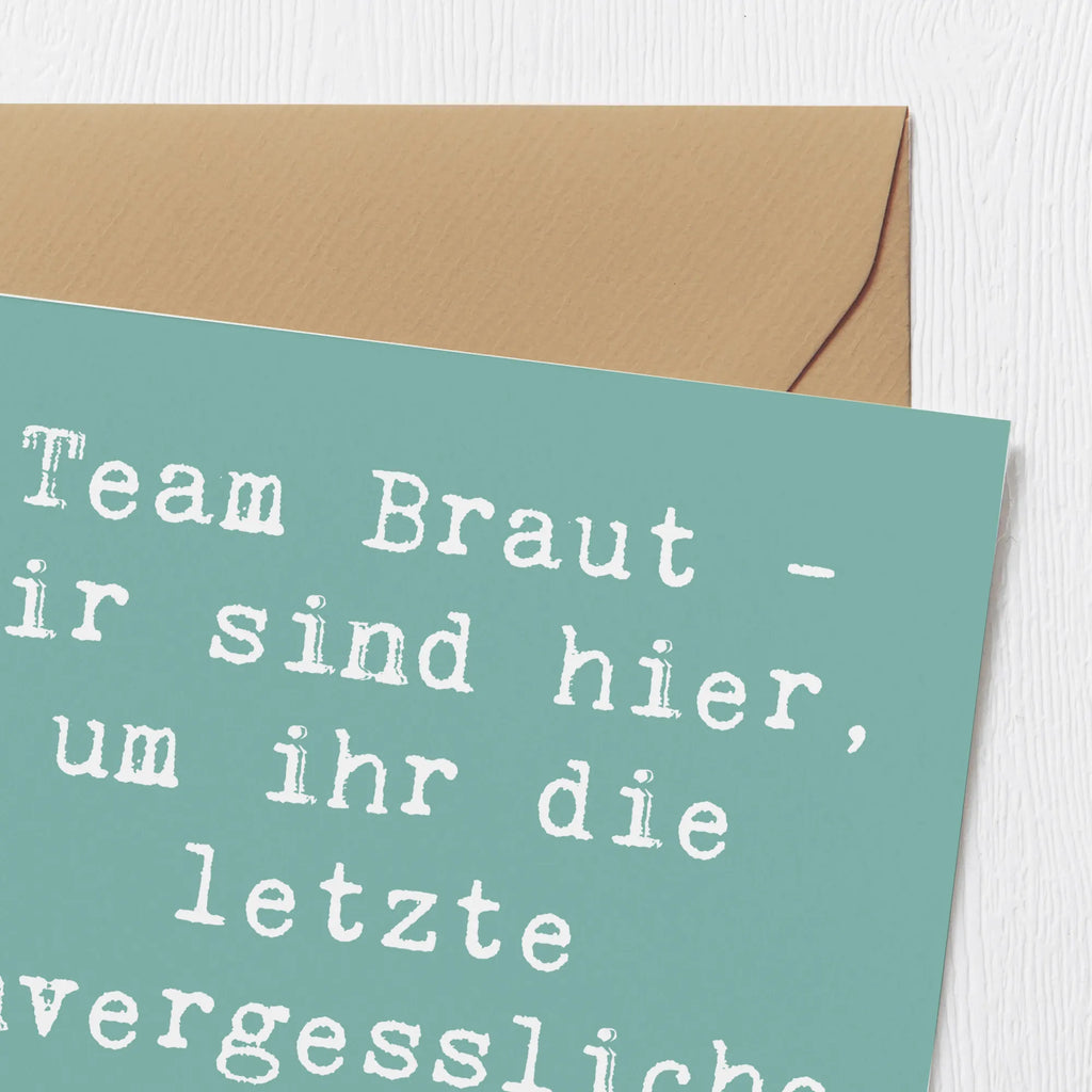 Deluxe Karte Spruch Junggesellinnenabschied Team Braut Karte, Klappkarte, Geburtstagskarte, Hochzeitskarte, Grußkarte, Einladungskarte, Hochwertige Klappkarte, Glückwunschkarte, Hochwertige Grußkarte, Hochzeit, Hochzeitsgeschenk, Ehe, Hochzeitsfeier, Trauung, Trauungsgeschenk, Verlobungsfeier, Verlobungsgeschenk, Hochzeitsgeschenkideen, Hochzeitsgeschenke für Brautpaar