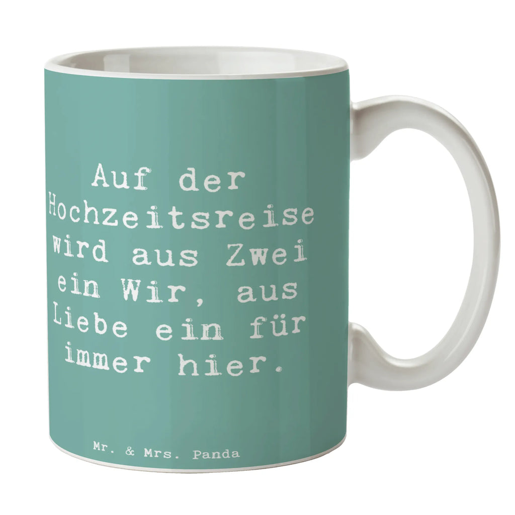 Mug Saying Auf der Hochzeitsreise wird aus Zwei ein Wir, aus Liebe ein für immer hier. Kaffeetasse, Tasse mit Motiven, Keramiktasse, Tasse, Tasse mit Zitaten, Bürotasse, Teetasse, Geschenktasse, Porzellantasse, Hochzeit, Hochzeitsgeschenk, Ehe, Hochzeitsfeier, Trauung, Trauungsgeschenk, Hochzeitskarte, Verlobungsfeier, Verlobungsgeschenk, Hochzeitsgeschenkideen, Hochzeitsgeschenke für Brautpaar