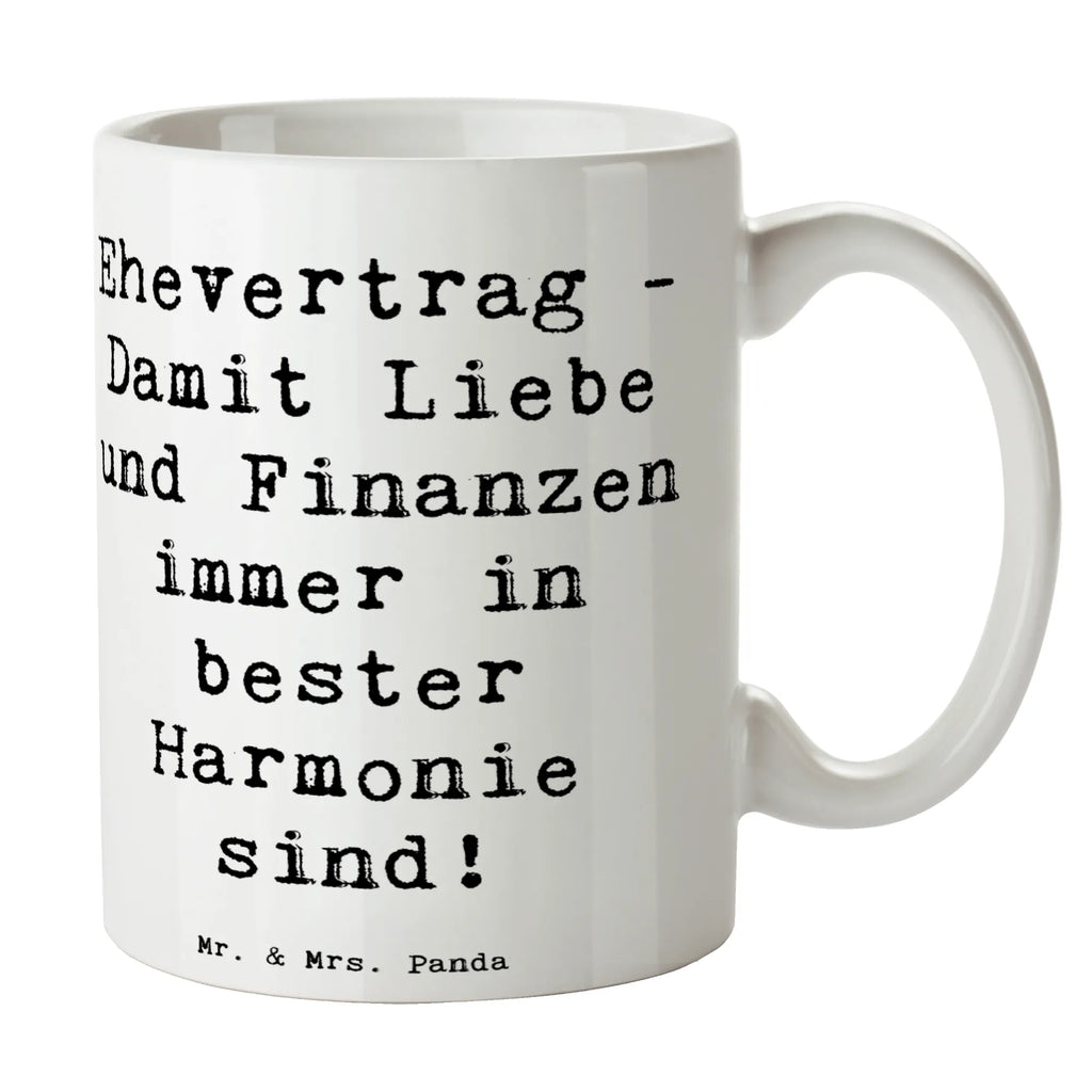 Mug Saying Ehevertrag - Damit Liebe und Finanzen immer in bester Harmonie sind! Tasse, Geschenktasse, Tasse mit Motiven, Porzellantasse, Kaffeetasse, Keramiktasse, Bürotasse, Tasse mit Zitaten, Teetasse, Hochzeit, Hochzeitsgeschenk, Ehe, Hochzeitsfeier, Trauung, Trauungsgeschenk, Hochzeitskarte, Verlobungsfeier, Verlobungsgeschenk, Hochzeitsgeschenkideen, Hochzeitsgeschenke für Brautpaar