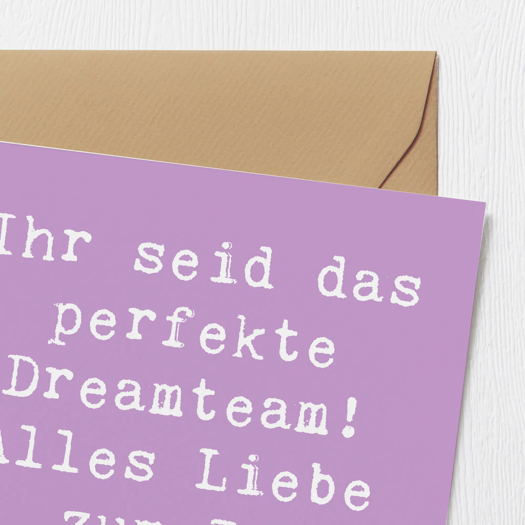 Deluxe Karte Spruch 3. Hochzeitstag Lederhochzeit Dreamteam Einladungskarte, Grußkarte, Karte, Hochzeitskarte, Hochwertige Grußkarte, Klappkarte, Glückwunschkarte, Hochwertige Klappkarte, Geburtstagskarte, Hochzeit, Hochzeitsgeschenk, Ehe, Hochzeitsfeier, Trauung, Trauungsgeschenk, Verlobungsfeier, Verlobungsgeschenk, Hochzeitsgeschenkideen, Hochzeitsgeschenke für Brautpaar