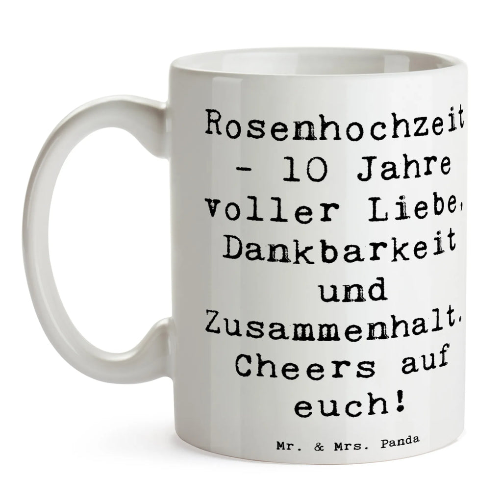 Tasse Spruch 10. Hochzeitstag Rosenhochzeit Teetasse, Tasse, Tasse mit Motiven, Porzellantasse, Bürotasse, Kaffeetasse, Keramiktasse, Tasse mit Zitaten, Geschenktasse, Hochzeit, Hochzeitsgeschenk, Ehe, Hochzeitsfeier, Trauung, Trauungsgeschenk, Hochzeitskarte, Verlobungsfeier, Verlobungsgeschenk, Hochzeitsgeschenkideen, Hochzeitsgeschenke für Brautpaar