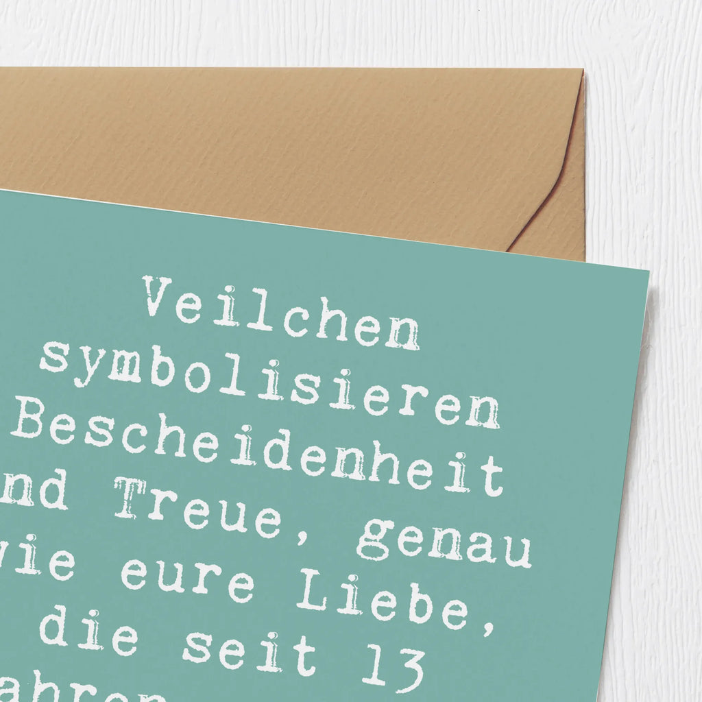 Deluxe Karte Spruch 13. Hochzeitstag Veilchenhochzeit Karte, Hochwertige Klappkarte, Hochzeitskarte, Geburtstagskarte, Klappkarte, Glückwunschkarte, Einladungskarte, Hochwertige Grußkarte, Grußkarte, Hochzeit, Hochzeitsgeschenk, Ehe, Hochzeitsfeier, Trauung, Trauungsgeschenk, Verlobungsfeier, Verlobungsgeschenk, Hochzeitsgeschenkideen, Hochzeitsgeschenke für Brautpaar