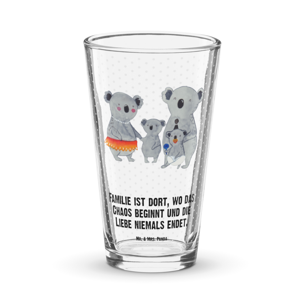 Premium Trinkglas Koala Familie Trinkglas, Glas, Pint Glas, Bierglas, Cocktail Glas, Wasserglas, Familie, Vatertag, Muttertag, Bruder, Schwester, Mama, Papa, Oma, Opa, Koala, Koalas, Family, Kinder, Geschwister, Familienleben