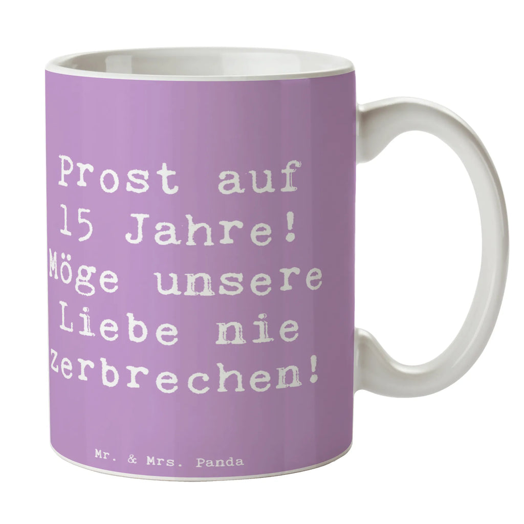 Mug Saying Prost auf 15 Jahre! Möge unsere Liebe nie zerbrechen! Teetasse, Geschenktasse, Porzellantasse, Tasse, Kaffeetasse, Tasse mit Motiven, Bürotasse, Tasse mit Zitaten, Keramiktasse, Hochzeit, Hochzeitsgeschenk, Ehe, Hochzeitsfeier, Trauung, Trauungsgeschenk, Hochzeitskarte, Verlobungsfeier, Verlobungsgeschenk, Hochzeitsgeschenkideen, Hochzeitsgeschenke für Brautpaar