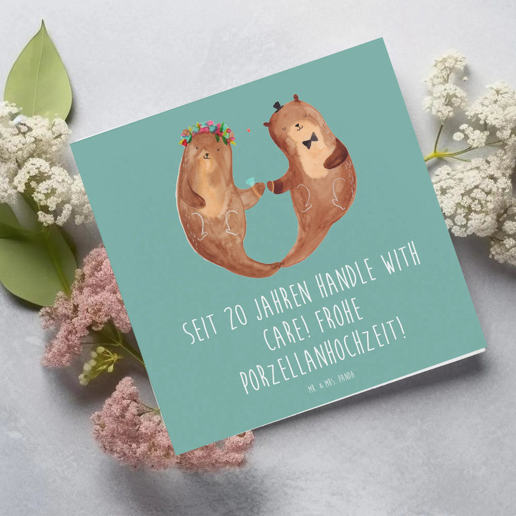 Deluxe Karte 20. Hochzeitstag Porzellanhochzeit Klappkarte, Hochzeitskarte, Hochwertige Grußkarte, Hochwertige Klappkarte, Grußkarte, Glückwunschkarte, Geburtstagskarte, Karte, Einladungskarte, Hochzeit, Hochzeitsgeschenk, Ehe, Hochzeitsfeier, Trauung, Trauungsgeschenk, Verlobungsfeier, Verlobungsgeschenk, Hochzeitsgeschenkideen, Hochzeitsgeschenke für Brautpaar