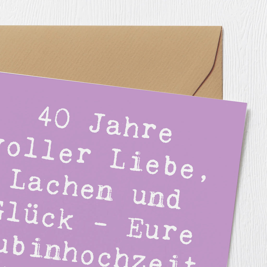 Deluxe Karte Spruch 40. Hochzeitstag Rubinhochzeit Hochzeitskarte, Karte, Geburtstagskarte, Hochwertige Klappkarte, Hochwertige Grußkarte, Grußkarte, Einladungskarte, Glückwunschkarte, Klappkarte, Hochzeit, Hochzeitsgeschenk, Ehe, Hochzeitsfeier, Trauung, Trauungsgeschenk, Verlobungsfeier, Verlobungsgeschenk, Hochzeitsgeschenkideen, Hochzeitsgeschenke für Brautpaar