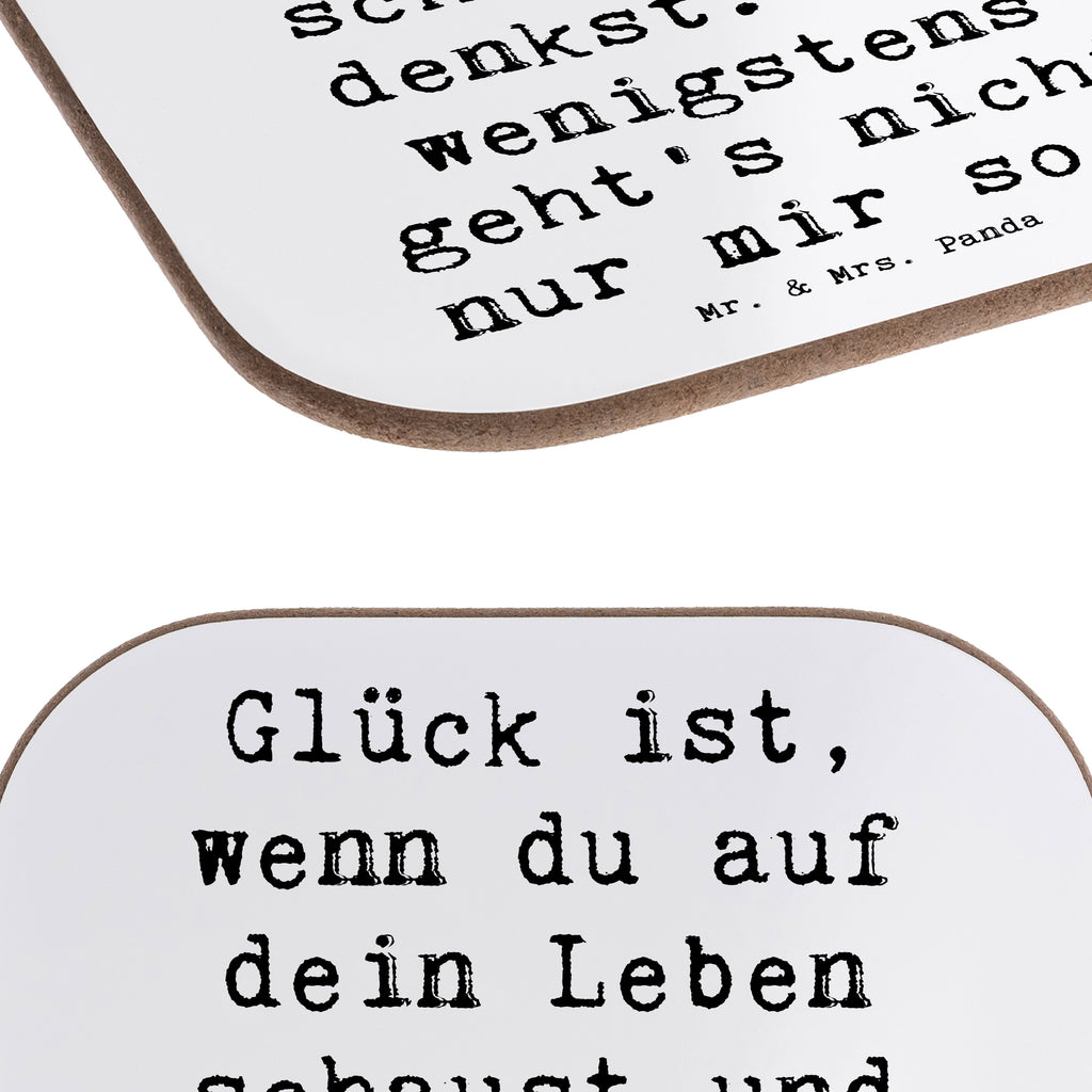 Square coaster Saying Glück ist, wenn du auf dein Leben schaust und denkst: 'Na wenigstens geht's nicht nur mir so.' Korkuntersetzer, Glasuntersetzer, Untersetzer Gläser, Holzuntersetzer, Untersetzer für Gläser, Getränkeuntersetzer, Tassen Untersetzer, Untersetzer aus Holz, Bierdeckel, Untersetzer Holz, Untersetzer, Untersetzer Design