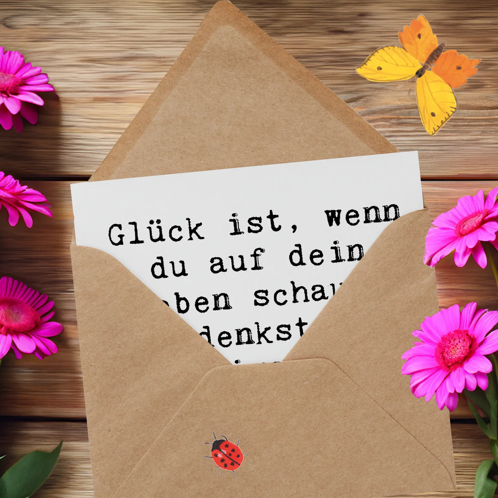 Deluxe Karte Spruch Glück Gemeinsam Klappkarte, Karte, Hochzeitskarte, Hochwertige Grußkarte, Glückwunschkarte, Einladungskarte, Hochwertige Klappkarte, Geburtstagskarte, Grußkarte