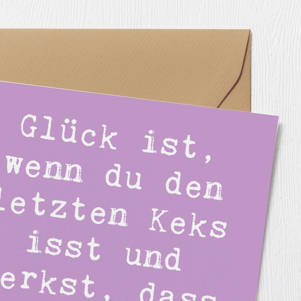 Deluxe Karte Spruch Glück Erfüllung Grußkarte, Geburtstagskarte, Hochwertige Klappkarte, Glückwunschkarte, Einladungskarte, Karte, Klappkarte, Hochzeitskarte, Hochwertige Grußkarte