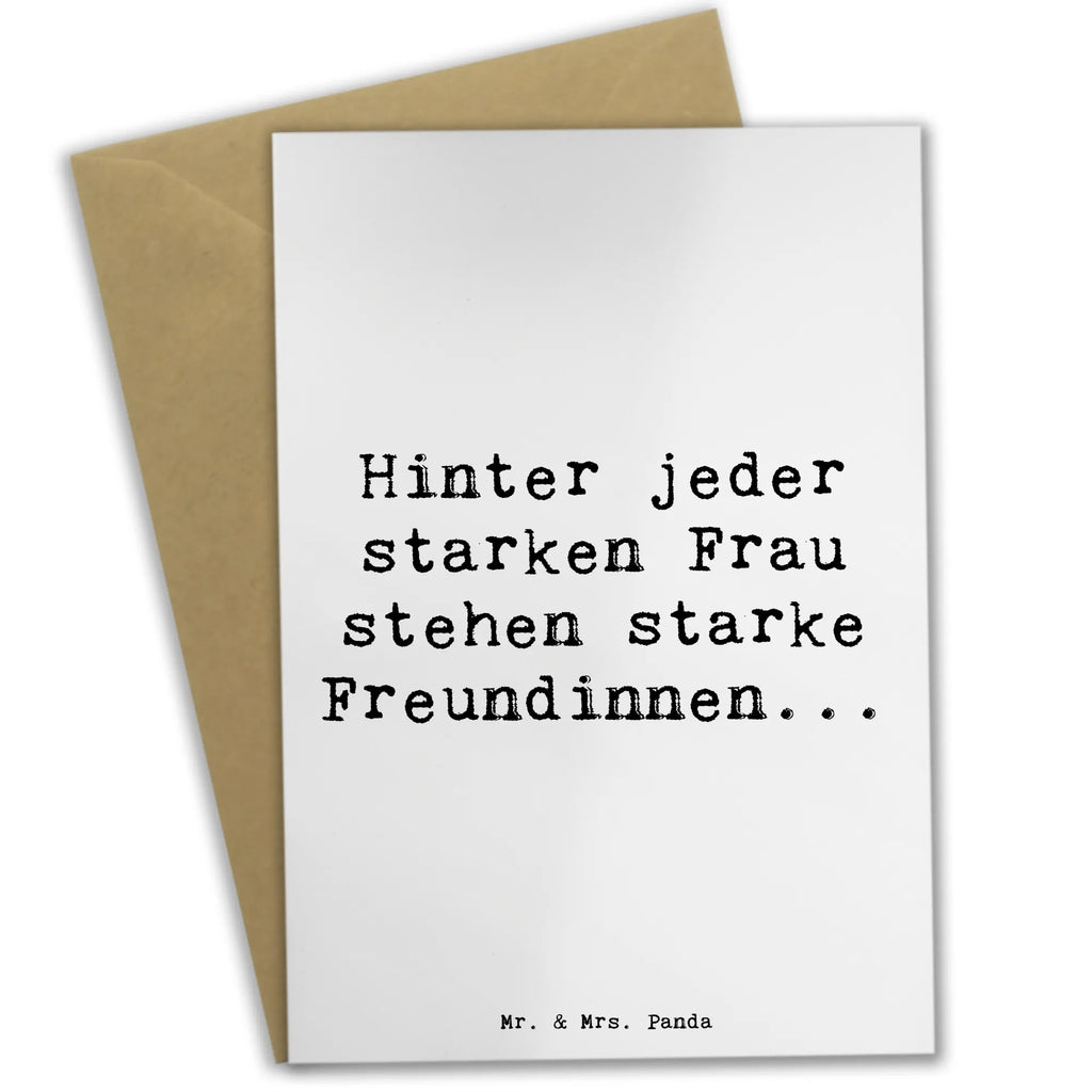 Greetings card Saying Hinter jeder starken Frau stehen starke Freundinnen... Klappkarte, Grußkarte, Ansichtskarten, Glückwunschkarte, Karte, Hochzeitskarte, Geburtstagskarte, Einladungskarte