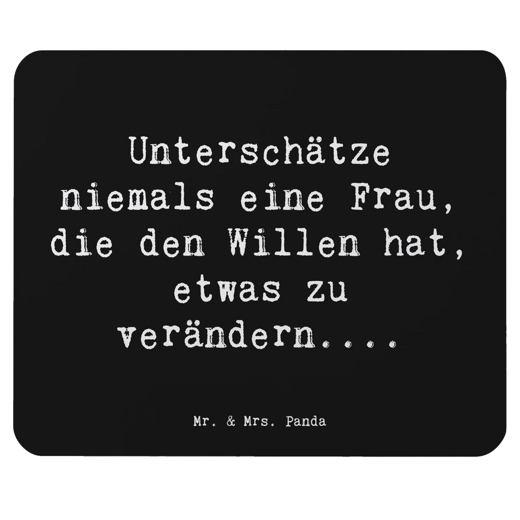 Mouse mat Saying Unterschätze niemals eine Frau, die den Willen hat, etwas zu verändern.... Einzigartiges Mauspad, Computer zubehör, Mausunterlage, Mauspad Büro, Designer Mauspad, Arbeitszimmer, Büroausstattung, Mousepad, Mauspad, PC Zubehör