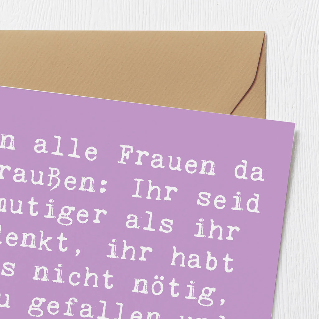 Deluxe Karte Spruch Mut und Hoffnung Klappkarte, Hochwertige Grußkarte, Karte, Glückwunschkarte, Grußkarte, Hochzeitskarte, Einladungskarte, Geburtstagskarte, Hochwertige Klappkarte