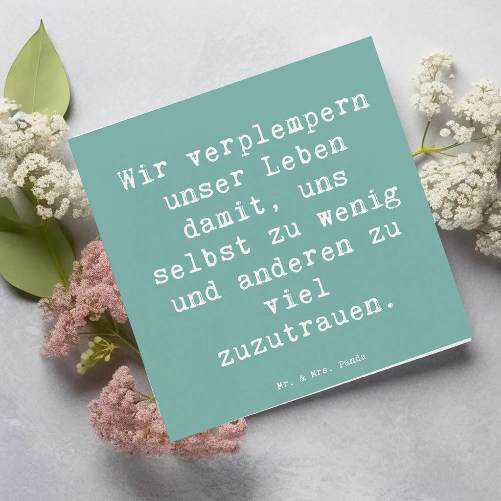 Deluxe Karte Spruch Leichtigkeit und Vertrauen Karte, Geburtstagskarte, Grußkarte, Hochwertige Grußkarte, Einladungskarte, Klappkarte, Hochwertige Klappkarte, Hochzeitskarte, Glückwunschkarte