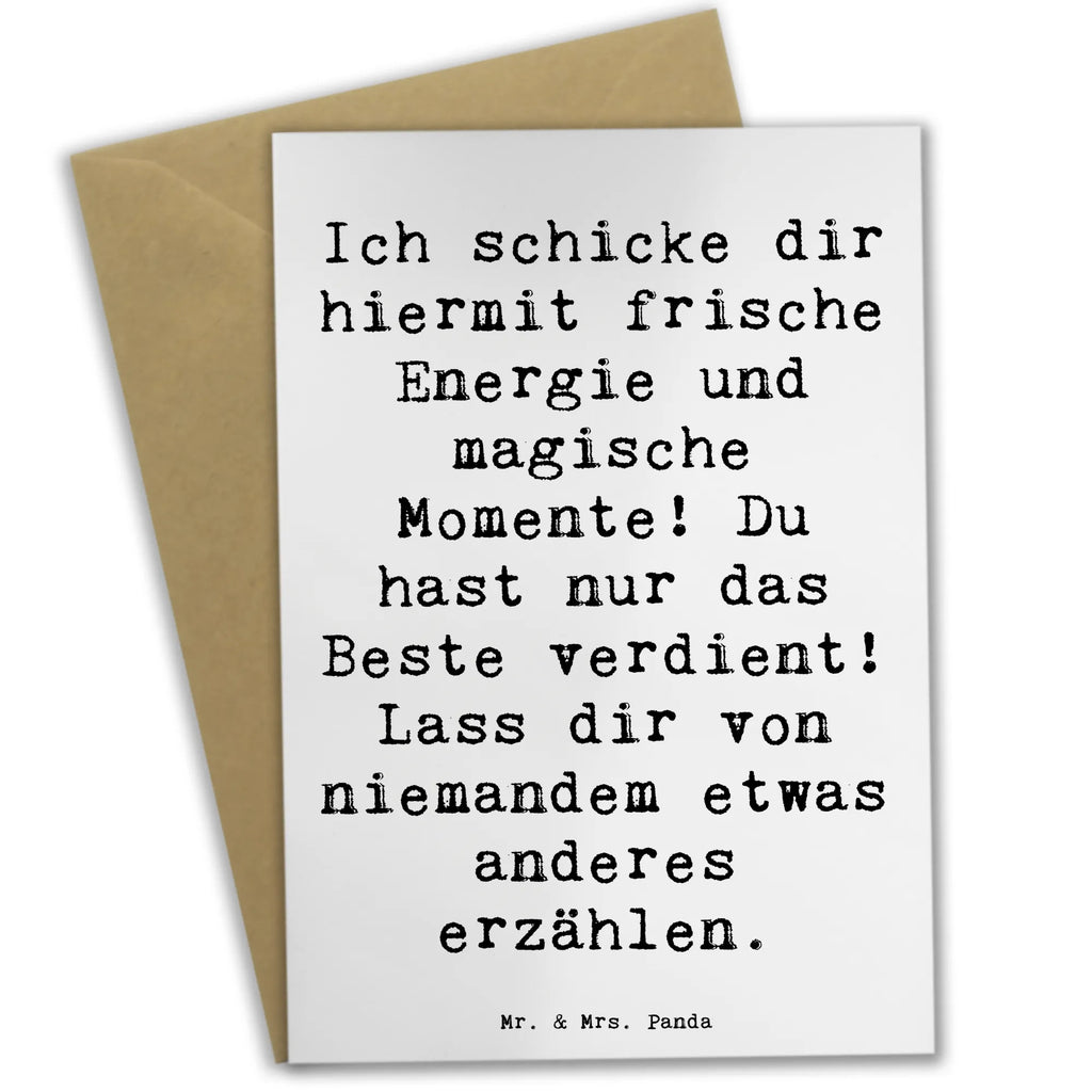 Grußkarte Spruch Freude und Energie Karte, Einladungskarte, Geburtstagskarte, Klappkarte, Hochzeitskarte, Grußkarte, Glückwunschkarte, Ansichtskarten