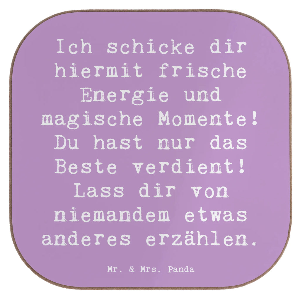 Square coaster Saying Ich schicke dir hiermit frische Energie und magische Momente! Du hast nur das Beste verdient! Lass dir von niemandem etwas anderes erzählen. Glasuntersetzer, Untersetzer Design, Untersetzer, Untersetzer für Gläser, Korkuntersetzer, Untersetzer Gläser, Getränkeuntersetzer, Untersetzer Holz, Untersetzer aus Holz, Bierdeckel, Tassen Untersetzer, Holzuntersetzer