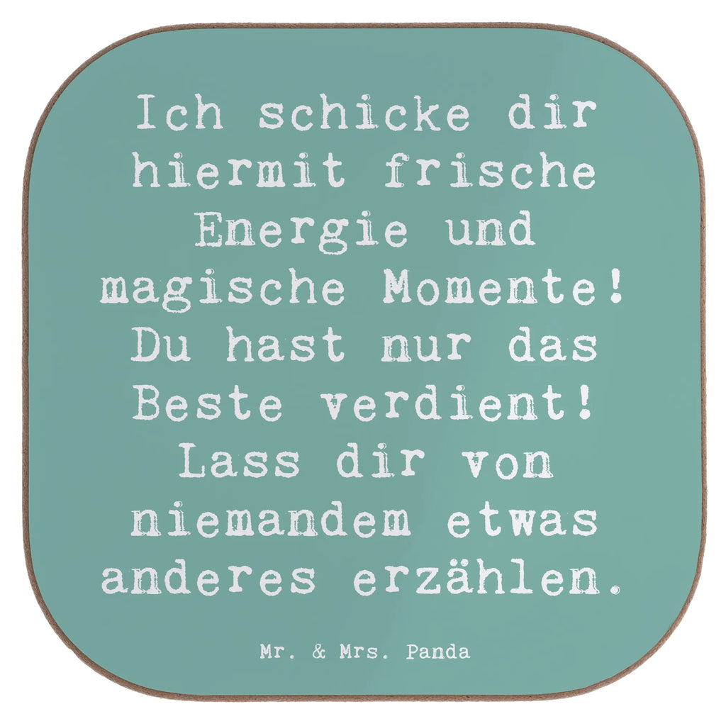 Square coaster Saying Ich schicke dir hiermit frische Energie und magische Momente! Du hast nur das Beste verdient! Lass dir von niemandem etwas anderes erzählen. Glasuntersetzer, Untersetzer Design, Untersetzer, Untersetzer für Gläser, Korkuntersetzer, Untersetzer Gläser, Getränkeuntersetzer, Untersetzer Holz, Untersetzer aus Holz, Bierdeckel, Tassen Untersetzer, Holzuntersetzer