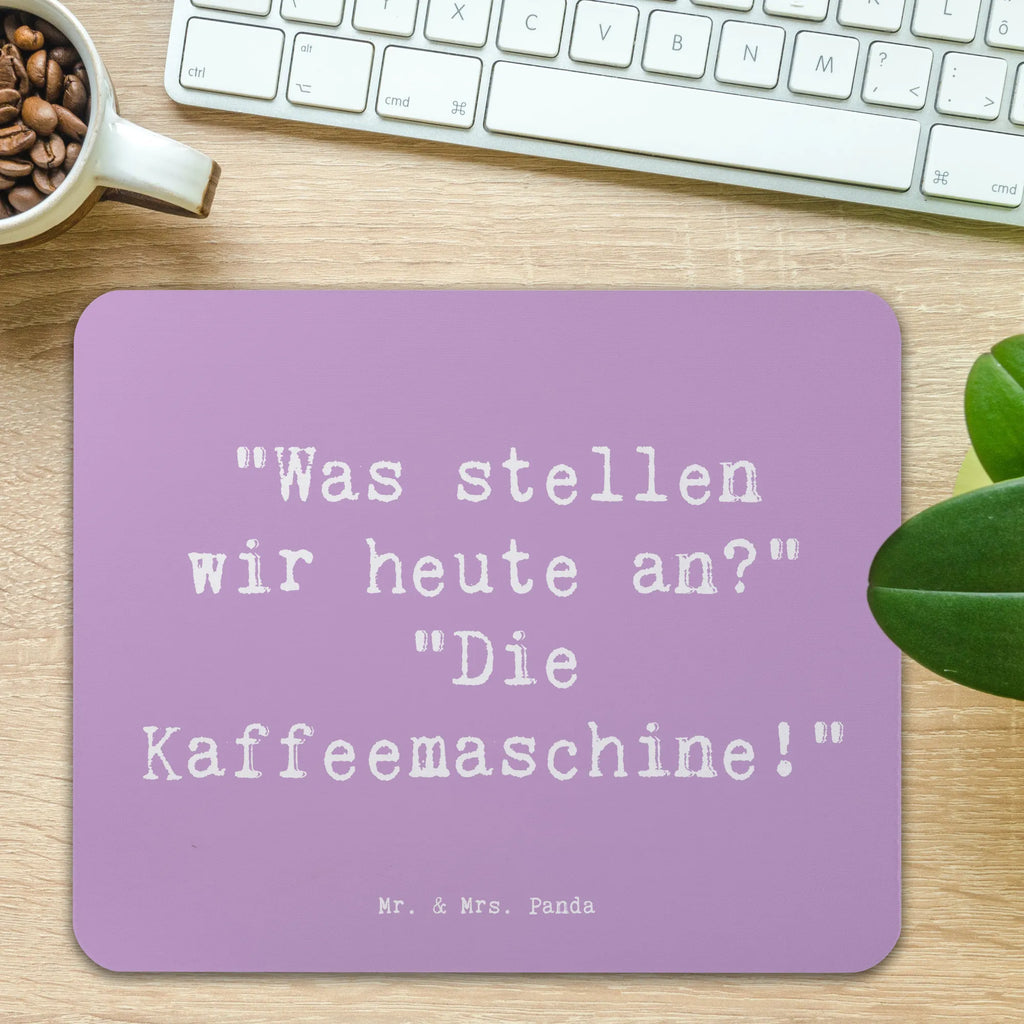 Mouse mat Saying "Was stellen wir heute an?" "Die Kaffeemaschine!" Mauspad Büro, Computer zubehör, Einzigartiges Mauspad, PC Zubehör, Mousepad, Designer Mauspad, Arbeitszimmer, Mauspad, Büroausstattung, Mausunterlage