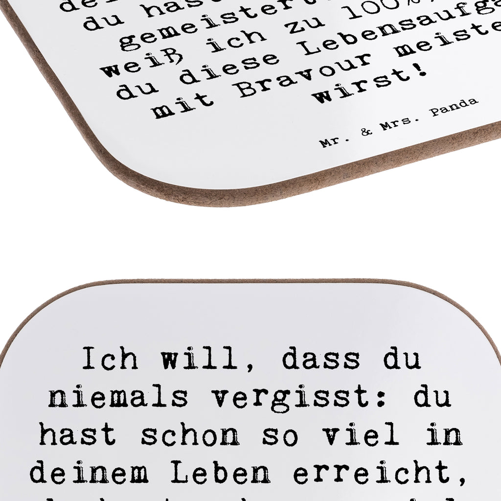 Square coaster Saying Ich will, dass du niemals vergisst: du hast schon so viel in deinem Leben erreicht, du hast schon so viel gemeistert. Deshalb weiß ich zu 100%, dass du diese Lebensaufgabe mit Bravour meistern wirst! Untersetzer, Getränkeuntersetzer, Untersetzer Gläser, Untersetzer Design, Untersetzer Holz, Holzuntersetzer, Glasuntersetzer, Korkuntersetzer, Untersetzer für Gläser, Bierdeckel, Tassen Untersetzer, Untersetzer aus Holz