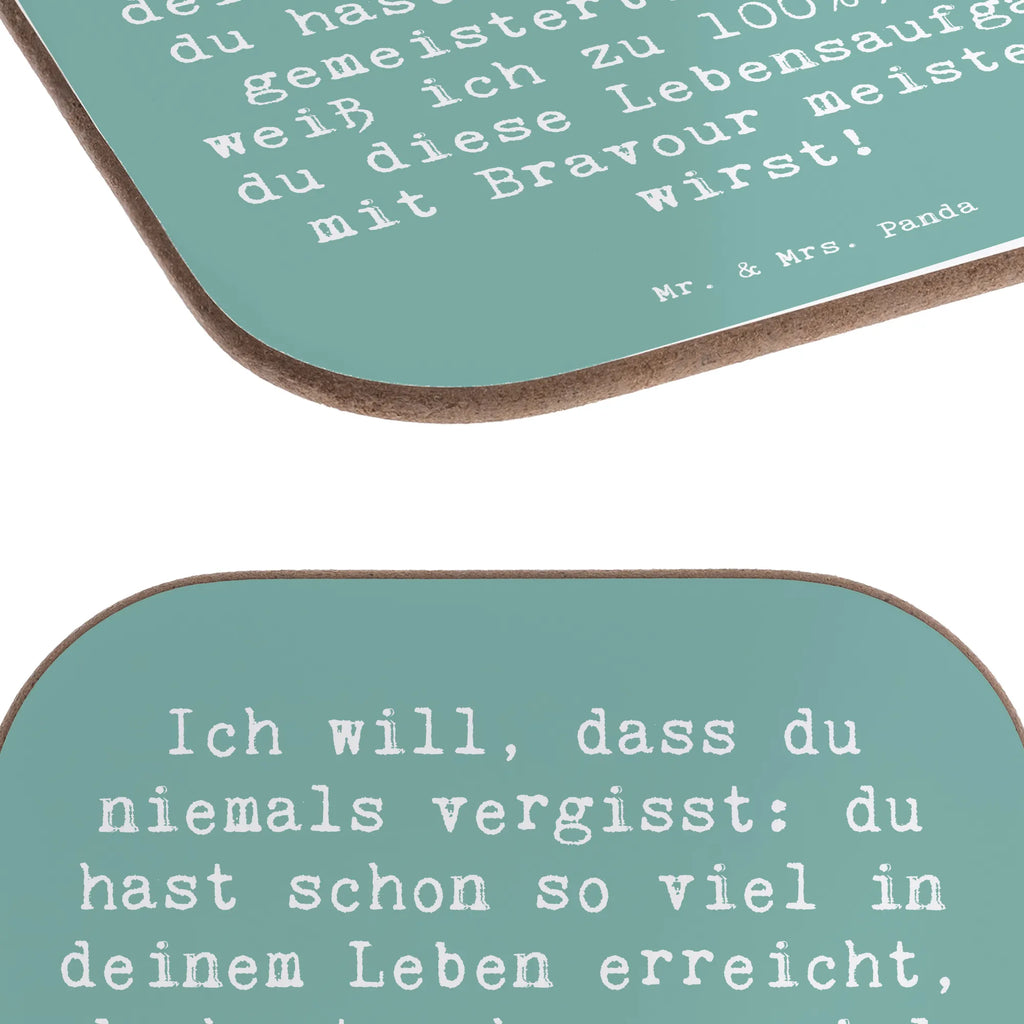 Square coaster Saying Ich will, dass du niemals vergisst: du hast schon so viel in deinem Leben erreicht, du hast schon so viel gemeistert. Deshalb weiß ich zu 100%, dass du diese Lebensaufgabe mit Bravour meistern wirst! Untersetzer, Getränkeuntersetzer, Untersetzer Gläser, Untersetzer Design, Untersetzer Holz, Holzuntersetzer, Glasuntersetzer, Korkuntersetzer, Untersetzer für Gläser, Bierdeckel, Tassen Untersetzer, Untersetzer aus Holz