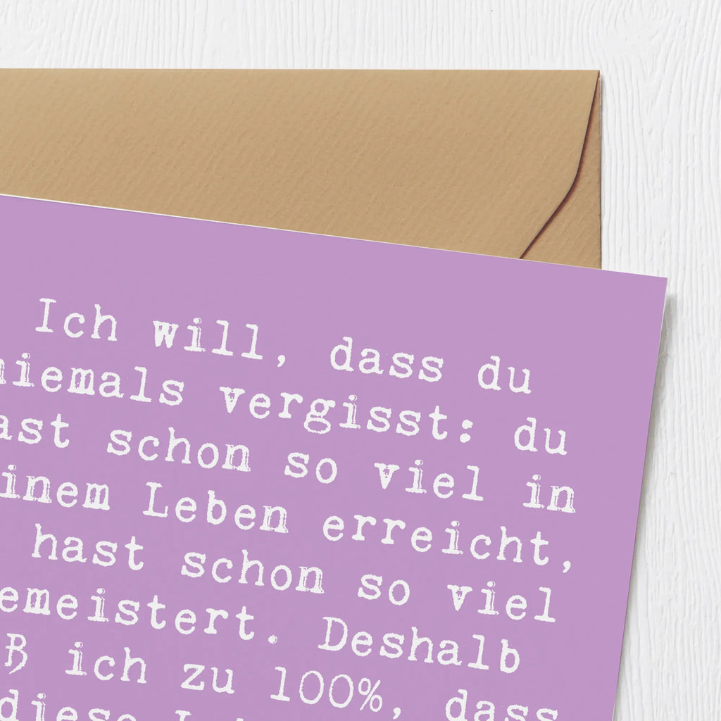Deluxe Karte Spruch Trost Erinnerungen Hochzeitskarte, Einladungskarte, Hochwertige Grußkarte, Karte, Klappkarte, Glückwunschkarte, Hochwertige Klappkarte, Geburtstagskarte, Grußkarte