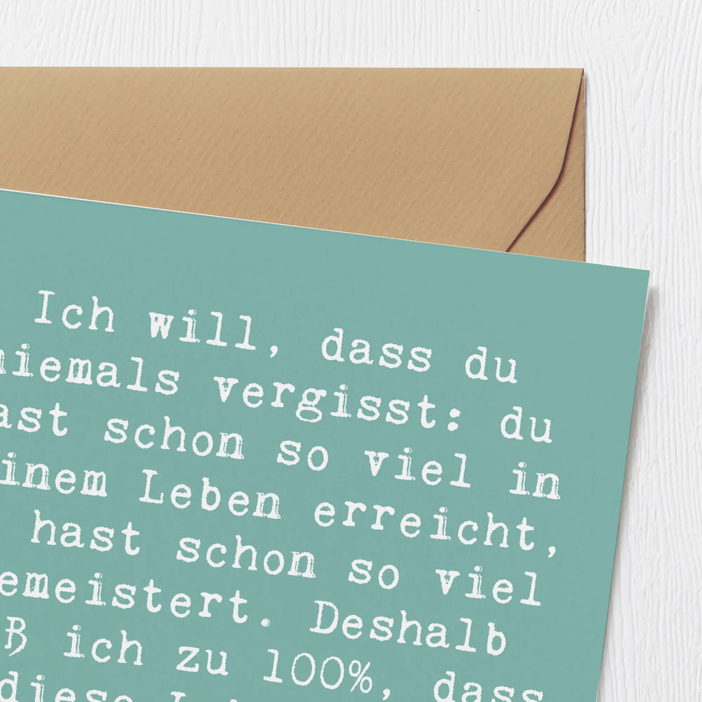 Deluxe Karte Spruch Trost Erinnerungen Hochzeitskarte, Einladungskarte, Hochwertige Grußkarte, Karte, Klappkarte, Glückwunschkarte, Hochwertige Klappkarte, Geburtstagskarte, Grußkarte