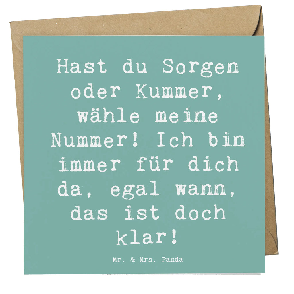 Deluxe Karte Spruch Trost Nummer Glückwunschkarte, Hochwertige Grußkarte, Einladungskarte, Hochwertige Klappkarte, Hochzeitskarte, Grußkarte, Klappkarte, Geburtstagskarte, Karte