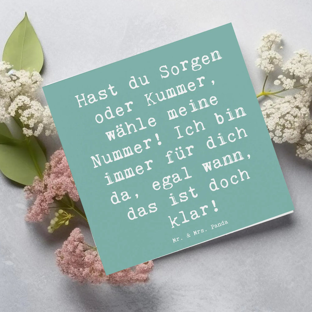 Deluxe Karte Spruch Trost Nummer Glückwunschkarte, Hochwertige Grußkarte, Einladungskarte, Hochwertige Klappkarte, Hochzeitskarte, Grußkarte, Klappkarte, Geburtstagskarte, Karte