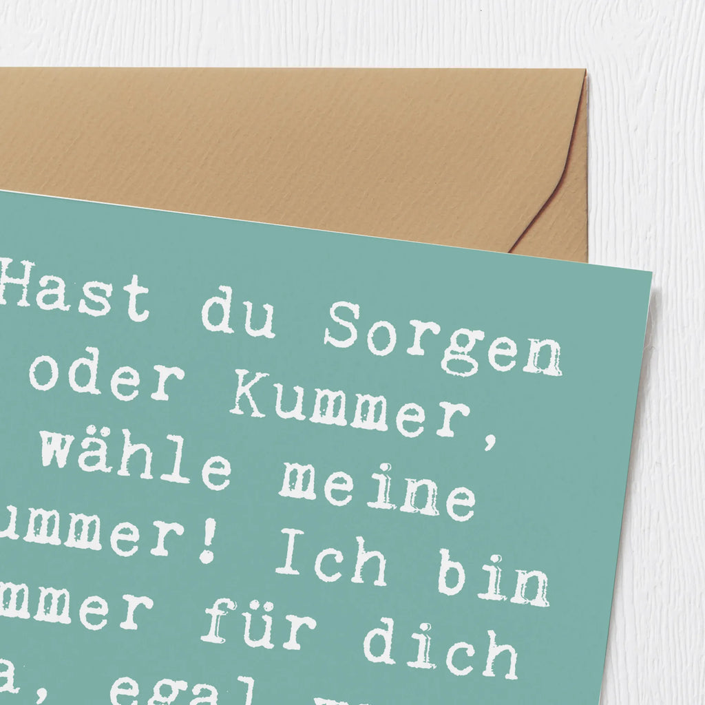 Deluxe Karte Spruch Trost Nummer Glückwunschkarte, Hochwertige Grußkarte, Einladungskarte, Hochwertige Klappkarte, Hochzeitskarte, Grußkarte, Klappkarte, Geburtstagskarte, Karte