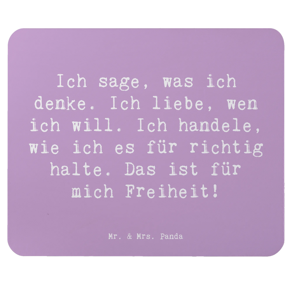 Mouse mat Saying Ich sage, was ich denke. Ich liebe, wen ich will. Ich handele, wie ich es für richtig halte. Das ist für mich Freiheit!  Arbeitszimmer, Mausunterlage, Mauspad Büro, Mauspad, Mousepad, Designer Mauspad, Büroausstattung, Computer zubehör, PC Zubehör, Einzigartiges Mauspad