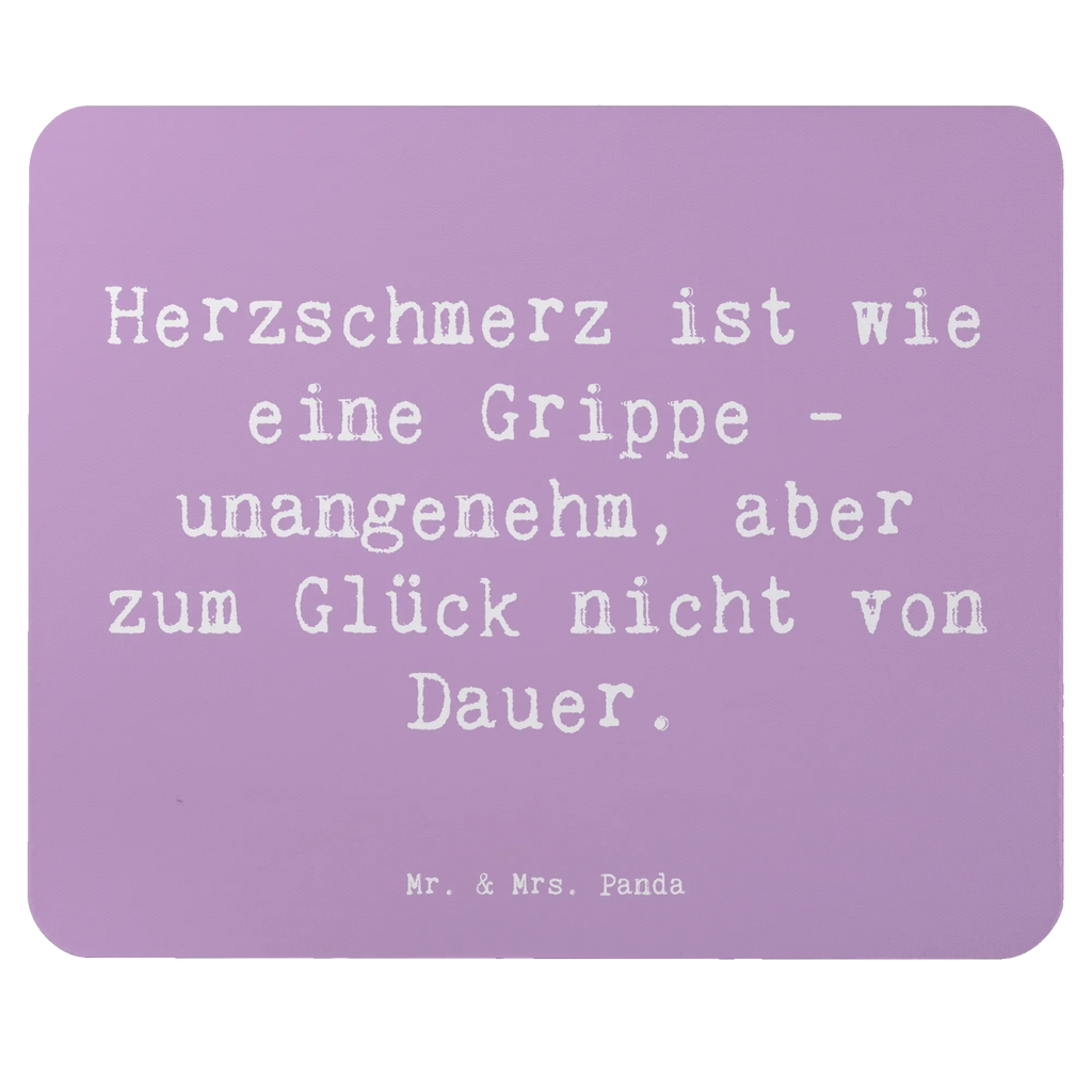 Mouse mat Saying Herzschmerz ist wie eine Grippe - unangenehm, aber zum Glück nicht von Dauer. Arbeitszimmer, Büroausstattung, PC Zubehör, Computer zubehör, Mausunterlage, Mousepad, Mauspad Büro, Einzigartiges Mauspad, Mauspad, Designer Mauspad